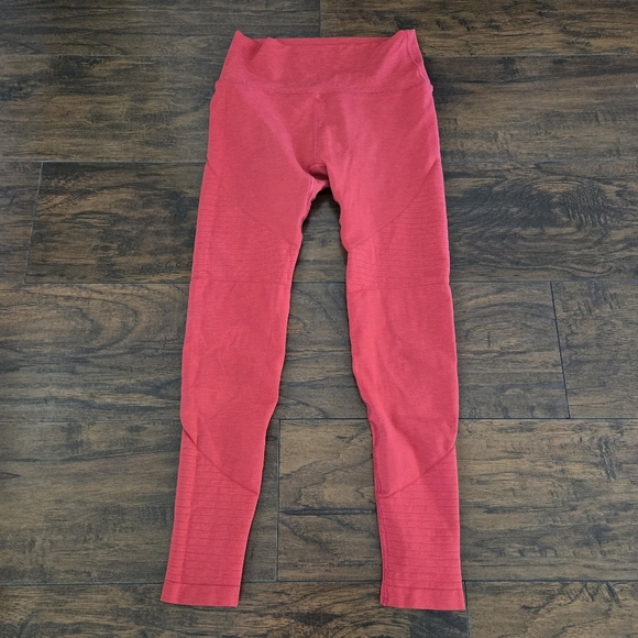 Alphalete Pants - Alphalete OG Revival Leggings Seamless Athletic Full Length High-Rise Red Coral